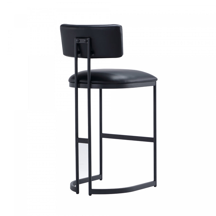 Juno Contemporary Modern Metal Barstool in Black