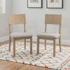 Jorissen Grey Linen-Look Fabric Dining Chair - Set of 2|Chaise de salle à manger Jorissen en tissu d’apparence lin gris - ensemble de 2