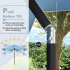 Costway 9 FT Patio Umbrella 2-Tier Market Table Umbrella with Crank Handle & 8 Ribs Navy