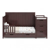Graco Hadley 5-in-1 Convertible Crib and Changer with Drawer - Espresso