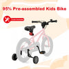 Costway 14-inch Kid's Bike For 3-5 Years Old With Adjustable Saddle & Anti-slip Handlebar Red