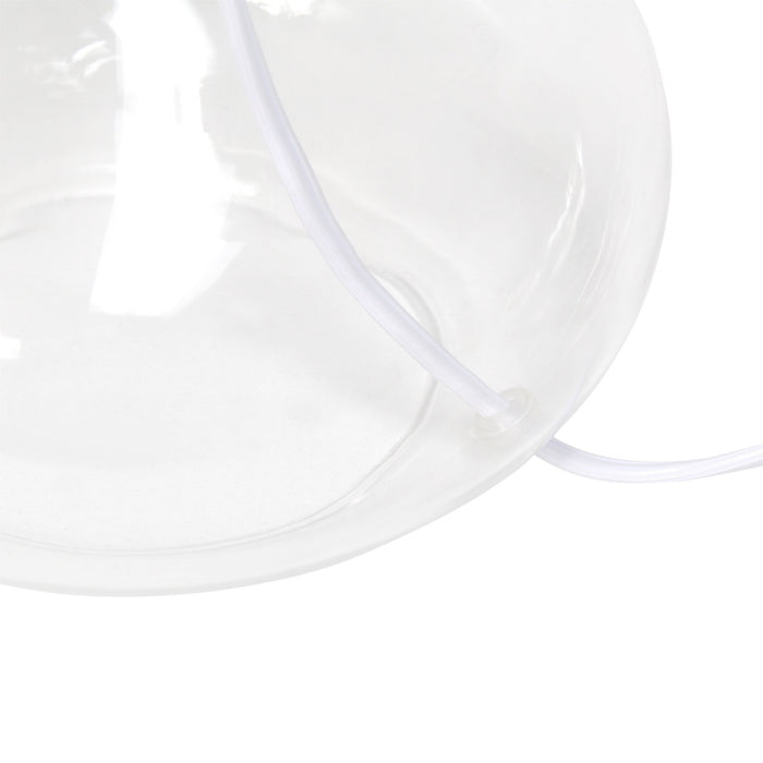 Ryley Glass Raindrop Table Lamp, Clear, 13.75\"H