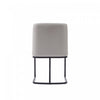Serena Modern Metal Vegan Leather Dining Chair in Light Gray - Set of 2 | Chaise de salle a manger moderne Serena en metal et cuir vegetalien gris clair - Lot de 2