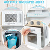Costway Kids Kitchen Playset Wooden Pretend Play Chef Toy W/ Microwave & Accessories