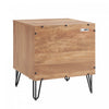 Dumbo Modern 20" Fluted Nightstand in Golden Brown (2-Drawer) | Table de nuit moderne Dumbo 20" a cannelures en brun dore (2 tiroirs)