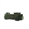 Verandah Mid-Century Modern 112" Chenille Sofa in Olive Green | Canape en chenille vert olive Verandah Mid-Century Modern 112"