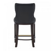 Blair Modern Wood Upholstered Counter Stool in Black | Tabouret de comptoir Blair moderne en bois avec revetement en tissu, noir