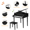 Costway 30-Key Classic Piano Wood w/ Bench & Music Rack Black