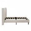 Harper Upholstered Queen Bed Frame with High Headboard, Chenille Fabric - Beige | Cadre de lit Queen Harper rembourre avec tete de lit haute, en tissu chenille, beige