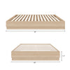 Nordika Milano Platform Queen Bed - Natural Blonde Oak|Grand lit plateforme Milano Nordika - chêne blond naturel