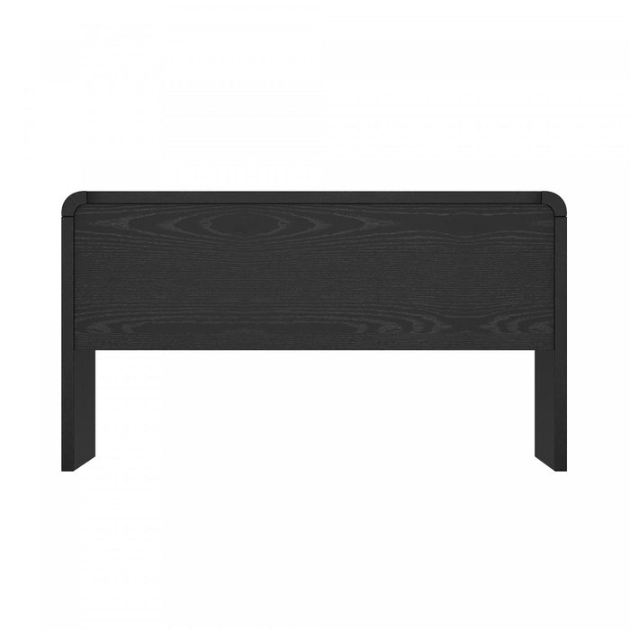 Grace Modern 54\" Office Desk in Black and Gold (2-Drawer)