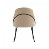Gracie Modern Metal Vegan Leather Dining Chair in Tan and Black Armoire | Chaise de salle a manger moderne Gracie en metal et cuir vegetalien, coloris beige et noir