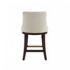 Lucia Modern Wood Chenille Counter Stool in Natural Bar Stool | Tabouret de comptoir moderne en bois Lucia avec assise en chenille, finition naturelle