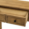 Phyllis Solid Wood Console Table With Drawers And Bottom Shelf - Old Pine | Table Console Phyllis En Bois Massif Avec Tiroirs Et Etagere Inferieure - Pin Ancien