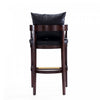 Ritz Mid-Century Modern Wood Upholstered Barstool in Black - Set of 2 | Tabouret de bar en bois rembourre Ritz style milieu du siecle, noir – Lot de 2
