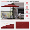 Costway 10 ft 3-tier Vented Patio Umbrella Large Market Table Umbrella Outdoor Sun Shade Red
