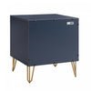 Dumbo Modern 20" Fluted Nightstand in Midnight Blue (2-Drawer) | Table de nuit moderne Dumbo 20" a cannelures, bleu minuit (2 tiroirs)
