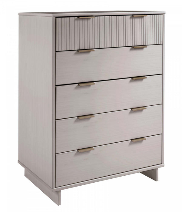 Granville Modern 38\" Chest in Light Gray (5-Drawer)