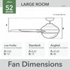 Anisten Ceiling Fan with Light Fixture - White | Ventilateur de plafond Anisten avec luminaire - Blanc