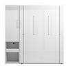 Bestar Avalon Full Murphy Bed & Storage Cabinet with Pull-Out Shelf (81 W)|Lit double escamotable Avalon de Bestar de 81 po (L) avec armoire de rangement et tablette coulissante