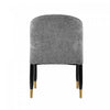 Ola Modern Wood Chenille Dining Chair in Gray - Set of 2 | Chaise de salle a manger Ola en bois moderne avec revetement en chenille grise - Lot de 2