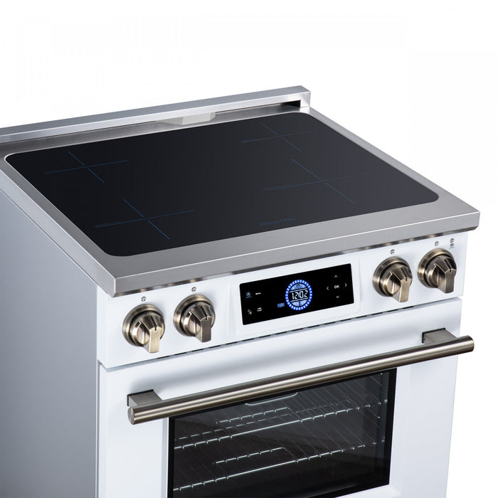 Forno Maximus 30 Inch Induction Range, White, 4.32 cu.ft. - FFSIN0968-30WHT Electric Range
