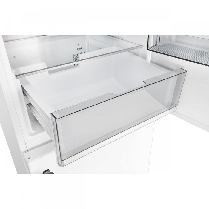 Forno Custodia 24\" Bottom Freezer, 10.3 cu.ft., Right Swing, Total No frost, White - FFFFD1766-24WHT-RS Refrigerator