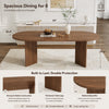 Ovalux 79 Inch Modern Oval Dining Table with Dual Pedestal Base and Wood Finish, Walnut | Ovalux Table a Manger Ovale Moderne 79 po avec Base a Double Piedestal et Finition Bois, Noyer