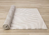 Lincoln Modern Luxurious Plush White Curves Area Rug - 7'10" x 11'2"|Carpette moderne, luxueuse et moelleuse Lincoln blanche à motif de courbes - 7 pi 10 po x 11 pi 2 po