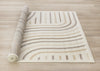 Forte Cream Beige Brown Curvy Lines Area Rug - 7'9" x 10'6"|Carpette Forte crème, beige et brune à motif de lignes courbées - 7 pi 9 po x 10 pi 6 po