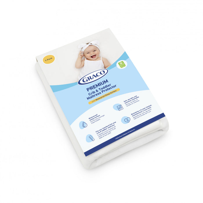 Graco Premium Waterproof Crib and Toddler Mattress Protector - 1 pack