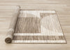 Forte Brown Beige Cream Abstract Geometric Design Area Rug - 5'3" x 7'5"|Carpette Forte brune, beige et crème à motif géométrique abstrait - 5 pi 3 po x 7 pi 5 po