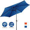 Costway 9FT Patio Umbrella Patio Market Steel Tilt W/ Crank Outdoor Yard Garden Blue