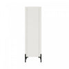 Abbey Modern 32" Tempered Glass Bookcase Cabinet in Maple and Off White (4-Shelf) - Set of 2 | Armoire bibliotheque moderne Abbey 32" en verre trempe, erable et blanc casse (4 etageres) - Lot de 2