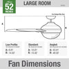 Aerodyne Ceiling Fan with Light Fixture - Grey | Ventilateur de plafond Aerodyne avec luminaire - Gris