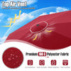 Costway 10 FT Patio Umbrella with Crank Tilt Adjustment Ruffles Vented Top 8 Ribs Red