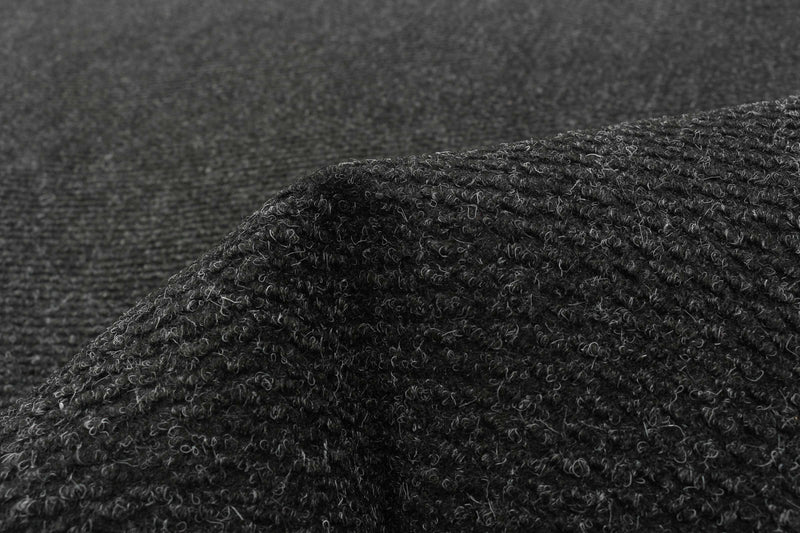 Modern 2'6\" x 6'7\" Hobnail indoor/outdoor Rug mat in Black Outdoor Area Rug