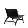 Maintenon Industry Chic Wood Vegan Leather Accent Chair in Black - Set of 2 | Fauteuil d’appoint Maintenon Industry Chic en bois et cuir vegetalien noir – Lot de 2