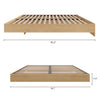 Platform Bed Frame, King|Natural Maple King Bed | Lit plateforme King, Erable Naturel