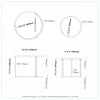Opal Two Top Round Nested Tables - Glass Top | Opal Tables Gigognes Rondes a Deux Plateaux en Verre