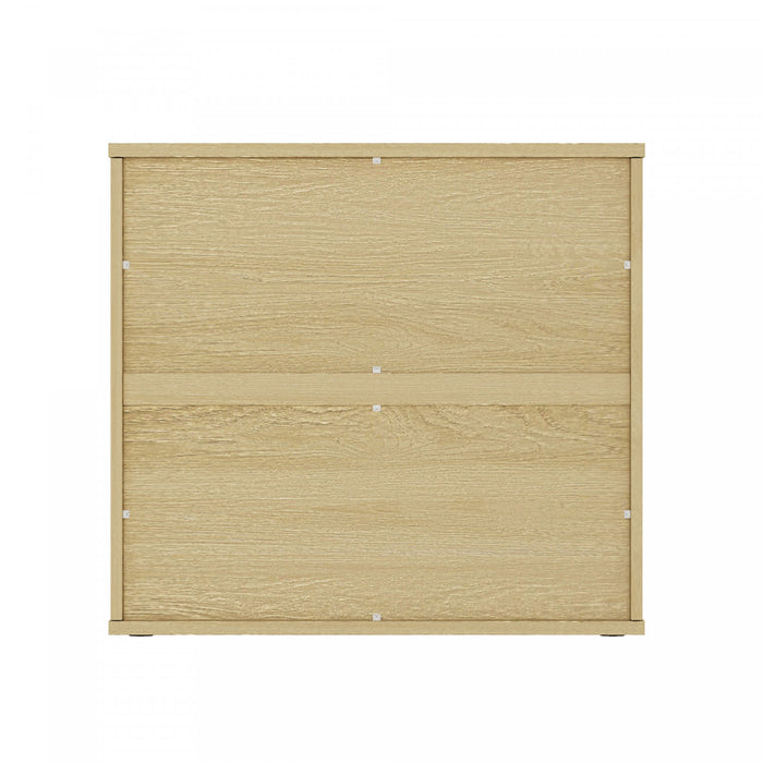Molly Modern 26\" Nightstand in Natural Oak (3-Drawer)