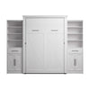 Bestar Key West Queen Murphy Bed & Closet Organizers with Doors & Drawers (119 W) - Pure White Oak|Grand lit escamotable Key West de Bestar de 119 po (L) avec organisateurs de garde-robe, portes et tiroirs - blanc chêne solide