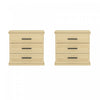 Clifford Traditional Nightstand in Natural Oak (3-Drawer) | Table de nuit traditionnelle Clifford en chene naturel (3 tiroirs)