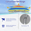 Costway 6.5 FT Patio Beach Umbrella Sun Shade Tilt Aluminum Sports Portable Carry Bag