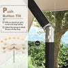 Costway 9 FT Patio Umbrella 2-Tier Market Table Umbrella with Crank Handle & 8 Ribs Beige