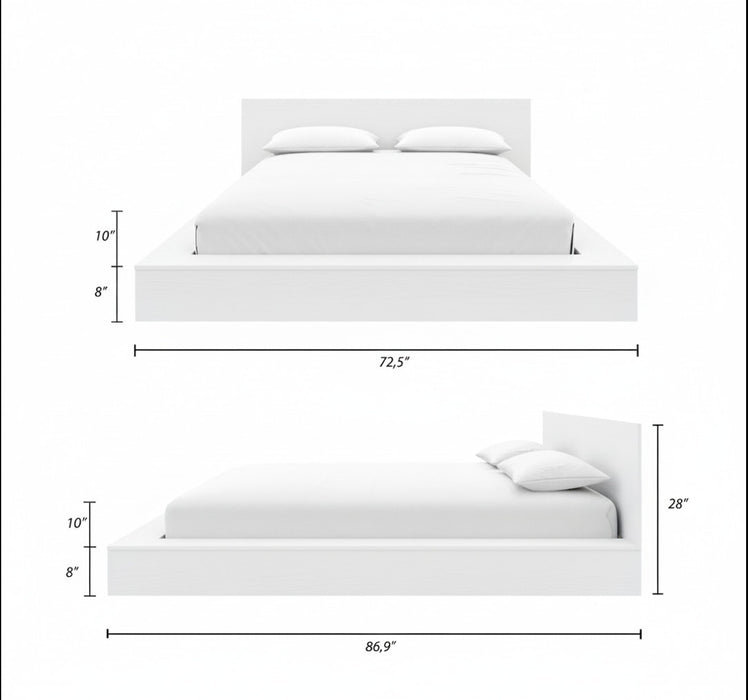 Kanso Low Platform Bed Set Queen Bed