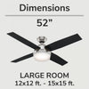 Dempsey Ceiling Fan with Light Fixture - Grey | Ventilateur de plafond Dempsey avec luminaire - Gris