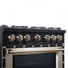Forno Ambassador 36" Dual Fuel Range in Black, 6 Sealed Burners, 5.2 cu.ft. Oven - FFSGS6199-36CPBLK | Cuisiniere double combustible Ambassador de 36 po, noire, 6 bruleurs scelles, 5,2 pi³ – FFSGS6199-36CPBLK