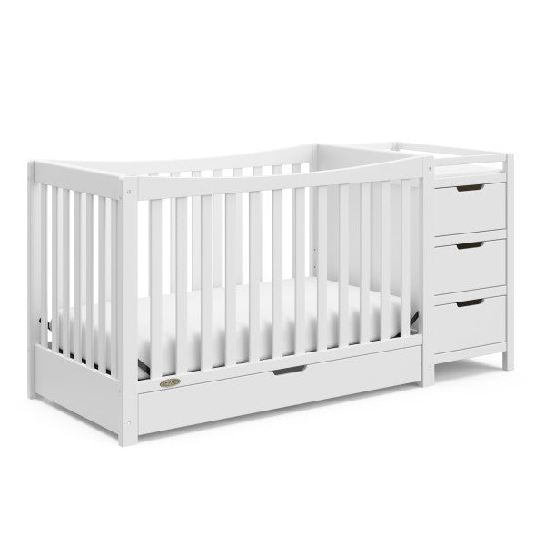 Graco Remi 4-in-1 Convertible Crib and Changer - White