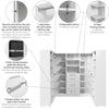 Bestar Florence 94" Modular U-Shaped Shaker Walk-In Closet System with Rods and Storage - White|Système de pièce-penderie en forme de U modulaire de style Shaker Florence de Bestar de 94 po avec tringles et rangement - blanc